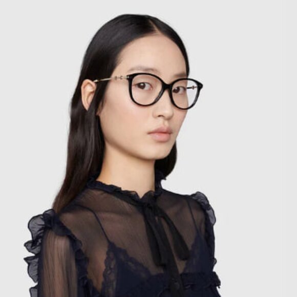 NEW GUCCI EYEGLASSES GUCCI GG0967O 001 BLACK EYEWEAR - Picture 3 of 4